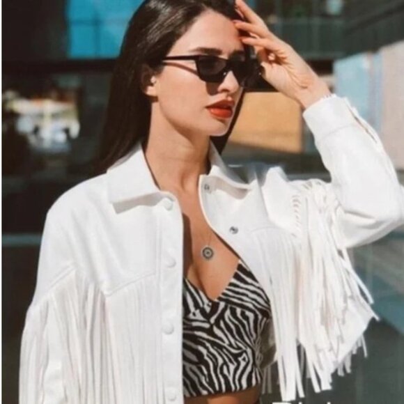 Zara Zebra Print crop Top Bralette with adjustable straps - Small - Picture 4 of 15